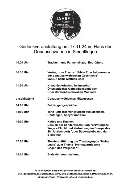 Programm 80 Jahre